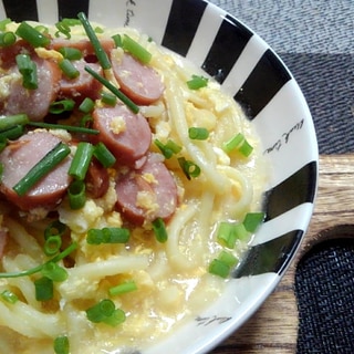 すりおろし玉ねぎウインナーたまご香味シャンタン麺☆